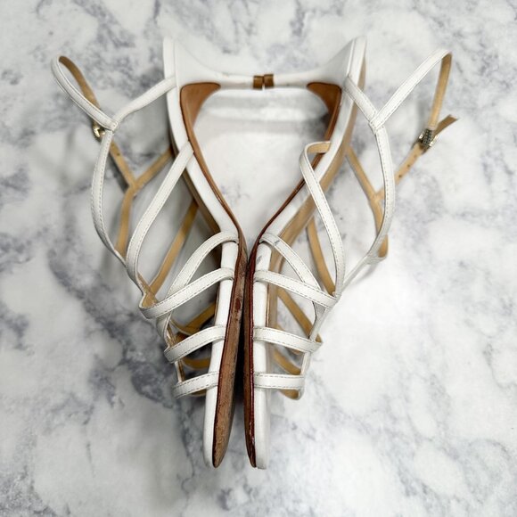 Alexandre Birman White Strappy Stiletto Sandals - Picture 3 of 11